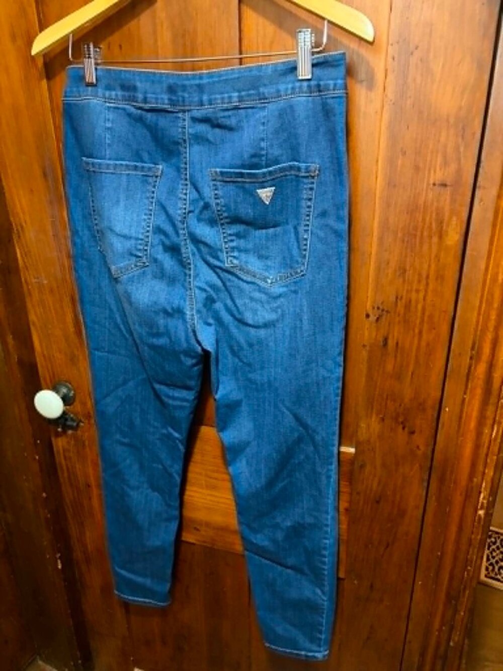 NEW Guess Los Angeles Ultra High Rise Skinny Jeans Medium Wash Blue Denim US 32